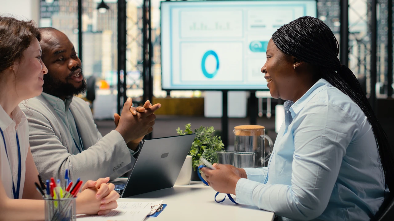 People collaborating in an office